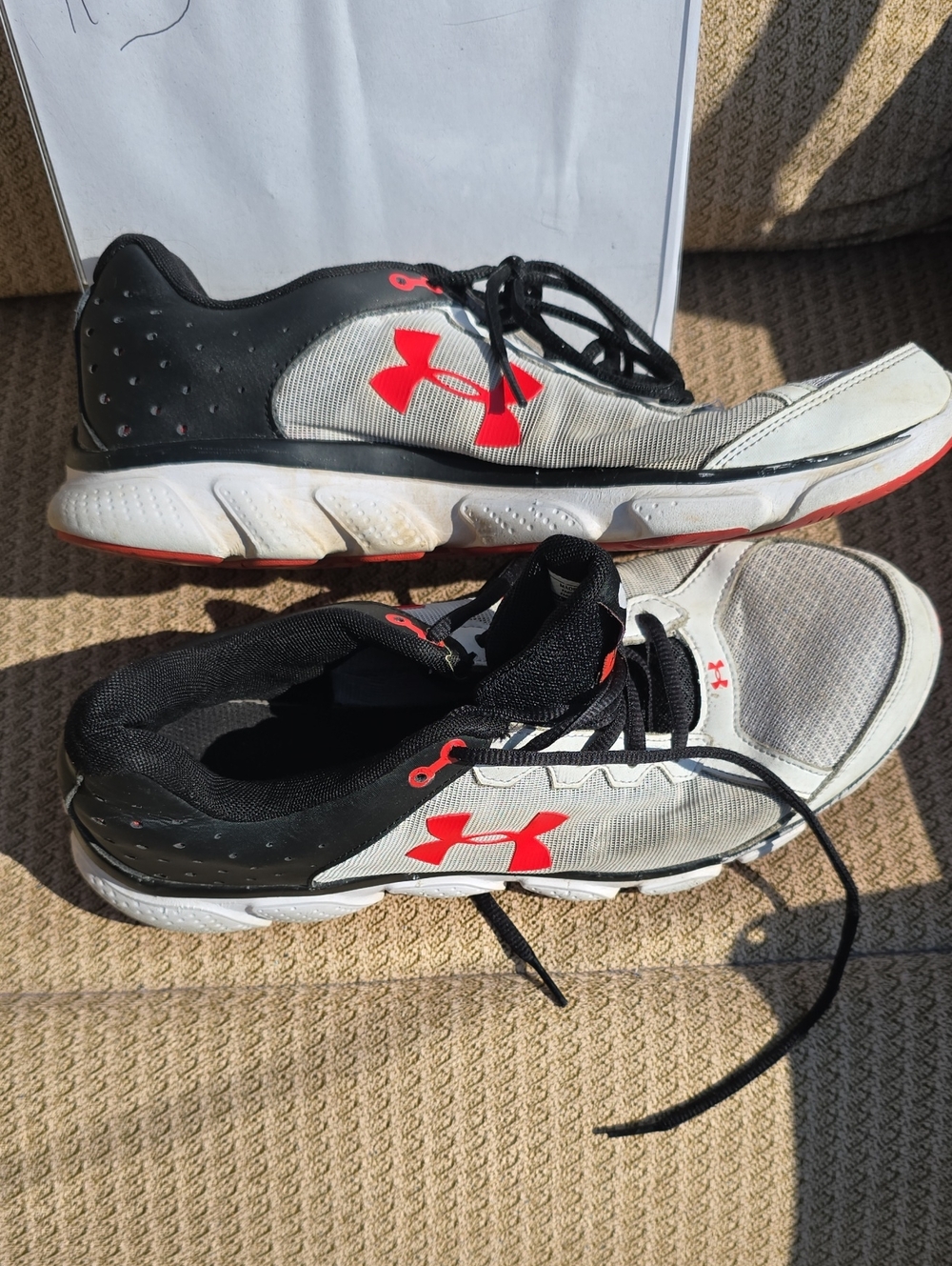 Under Armour Men’s Athletic Shoes - Black, White & Red